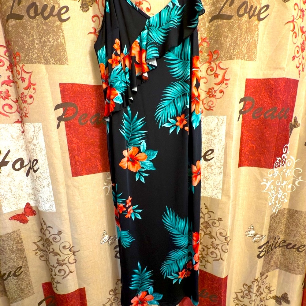 Floral Black Dress